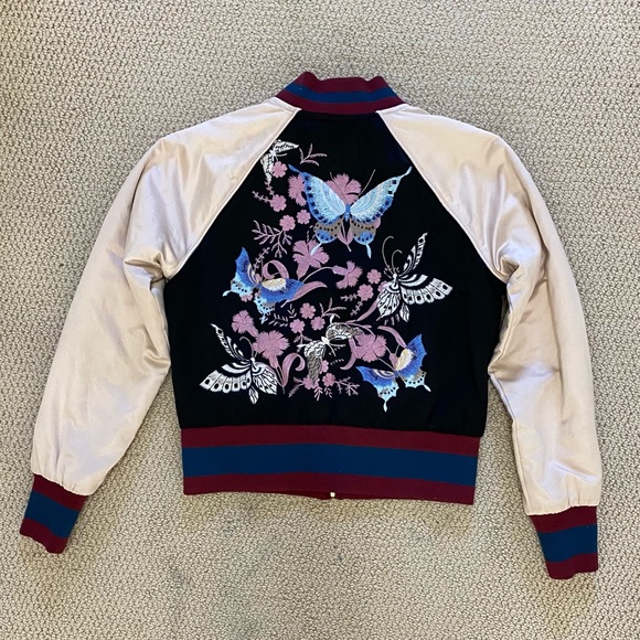 Aritzia Wilfred Free Butterfly Embroidery Jacket Women’s XS - Picture 2 of 7